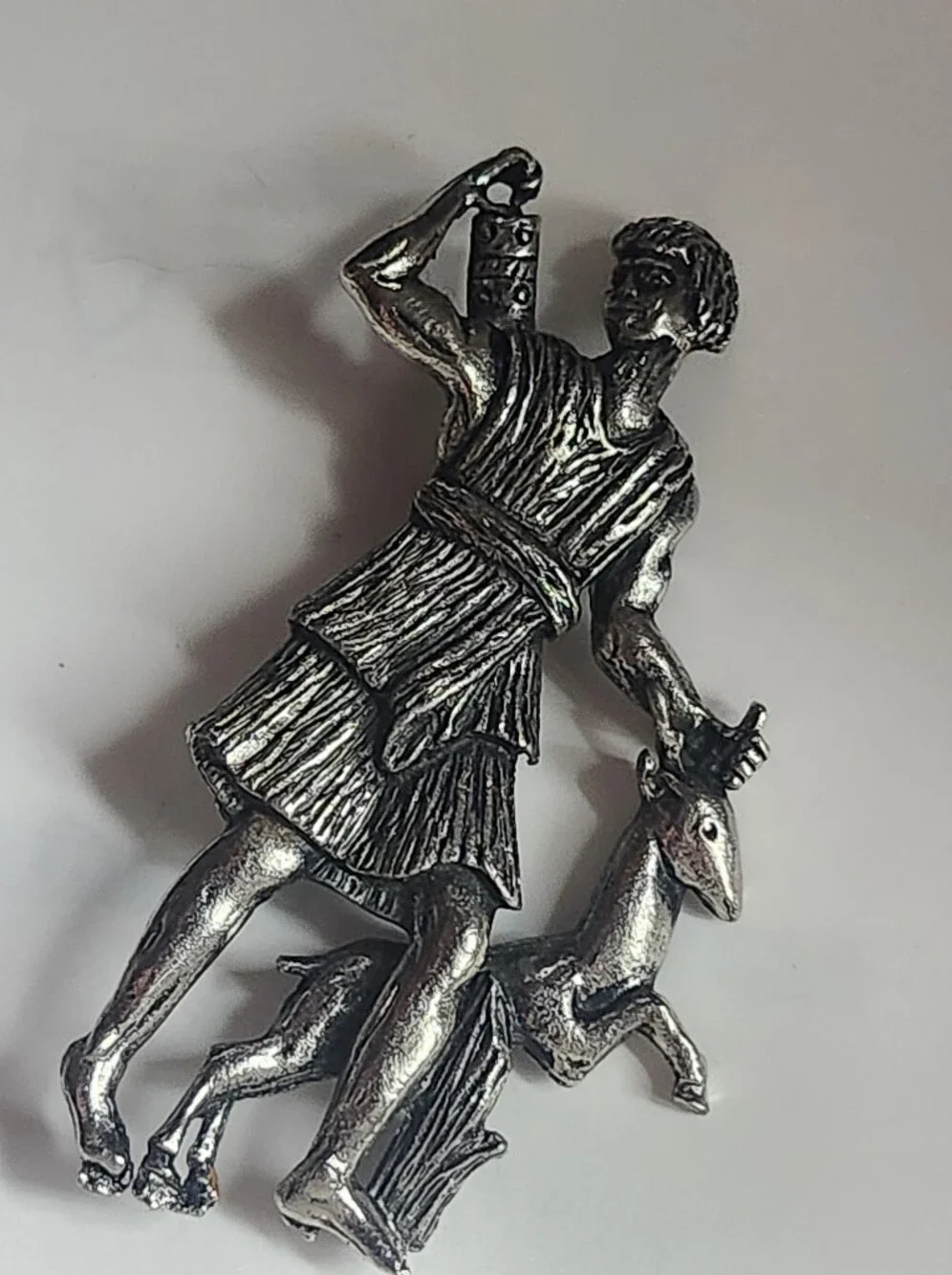 Vtg Silver Tone Figural Brooch 